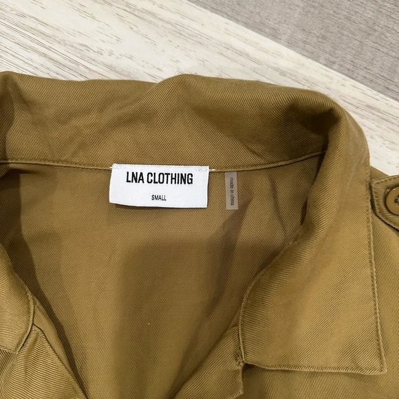 Yellow Button Down Shirt with Notched Collar and Relaxed Fit - Picture 8 of 8